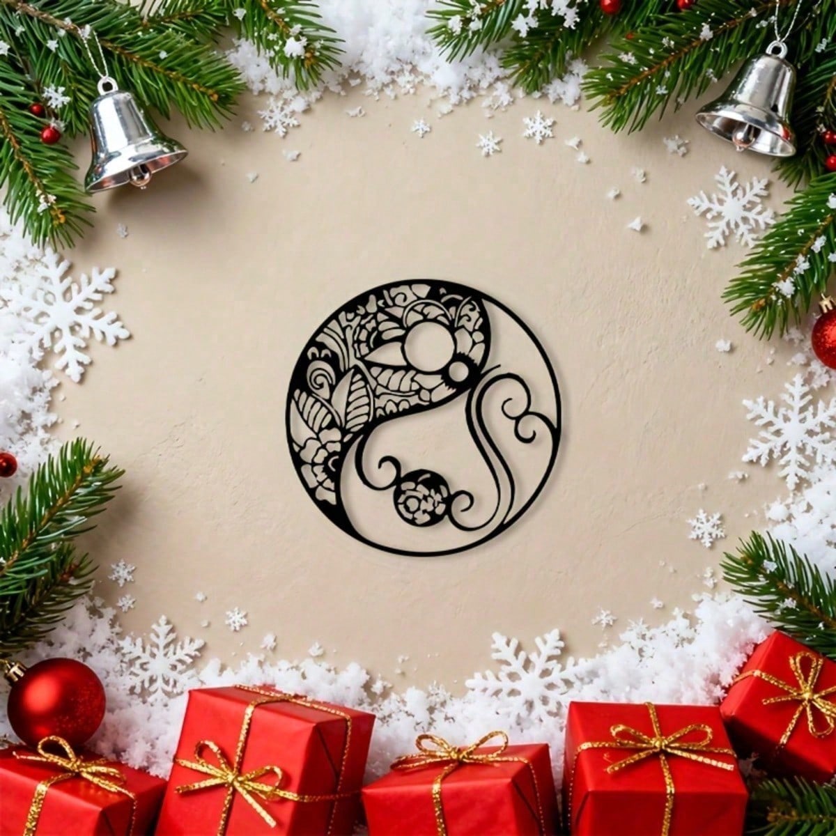 Антикоррозийная кованая черная металлическая стеновая панель для гостиной, спальни, офиса, праздничный подарок