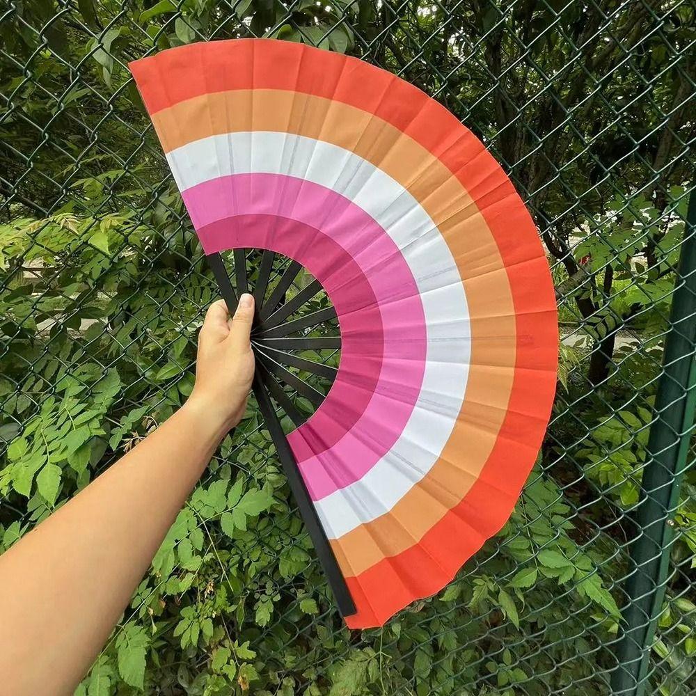 Cooling Folding Dance Fan Gradient Colorful Chinese Kung Fu Fan  Funny Performances