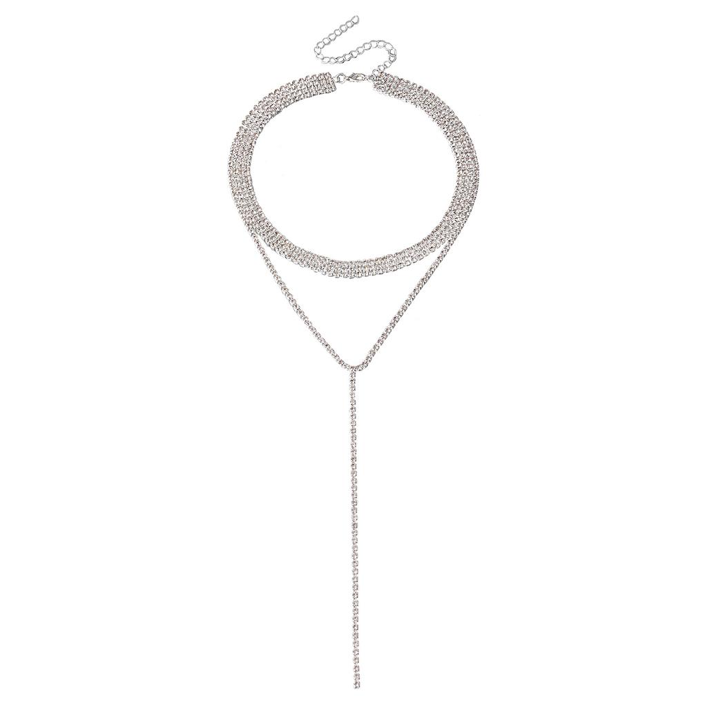 Jewelry, Multi-Layer Versatile Neck Chain With Diamonds, Long Fringed Necklace Jewelry