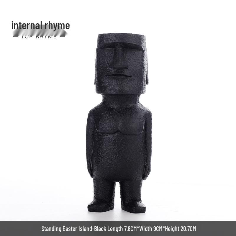 Nordic Resin Easter Island Statue Decor for Living Room TV Cabinet