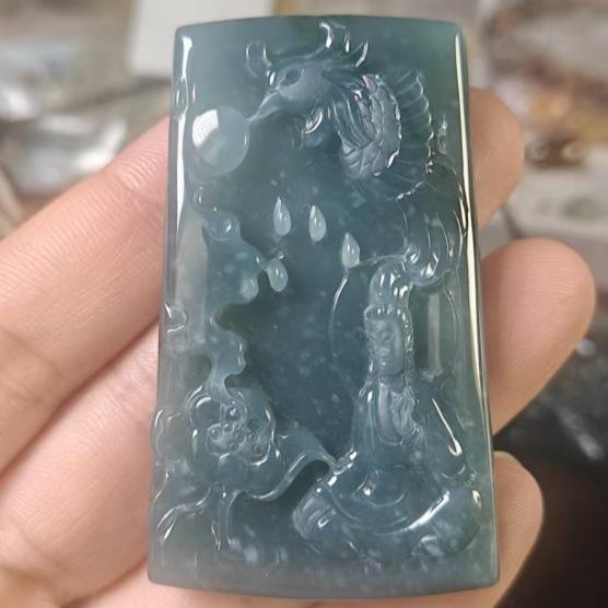 

Phoenix Guanyin Jade Pendant: A-Grade Natural Formal Wear for Men and Women