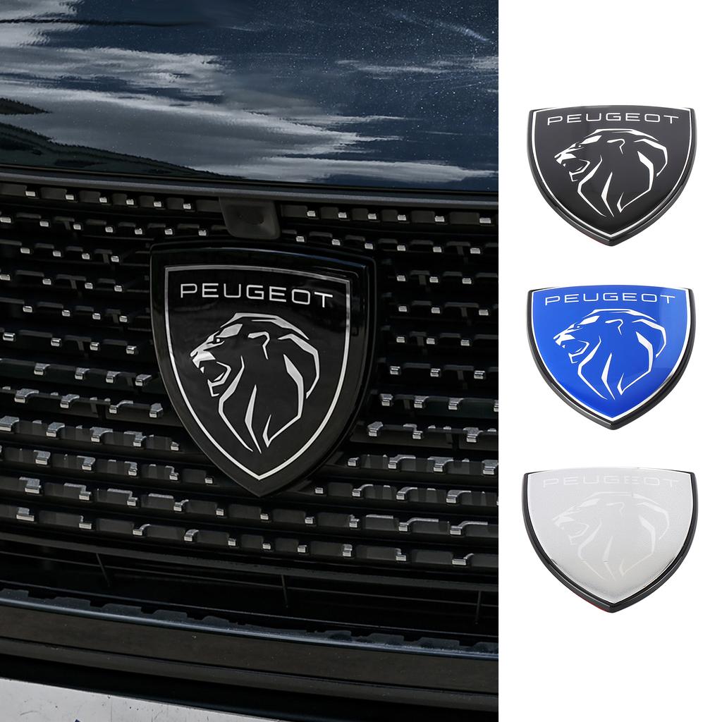 Car Front Hood Grille Cover Badge Sticker Accessories For Peugeot 206 307 301 308 3008 207 208 407 408 508 2008 5008 107 205 HGH3