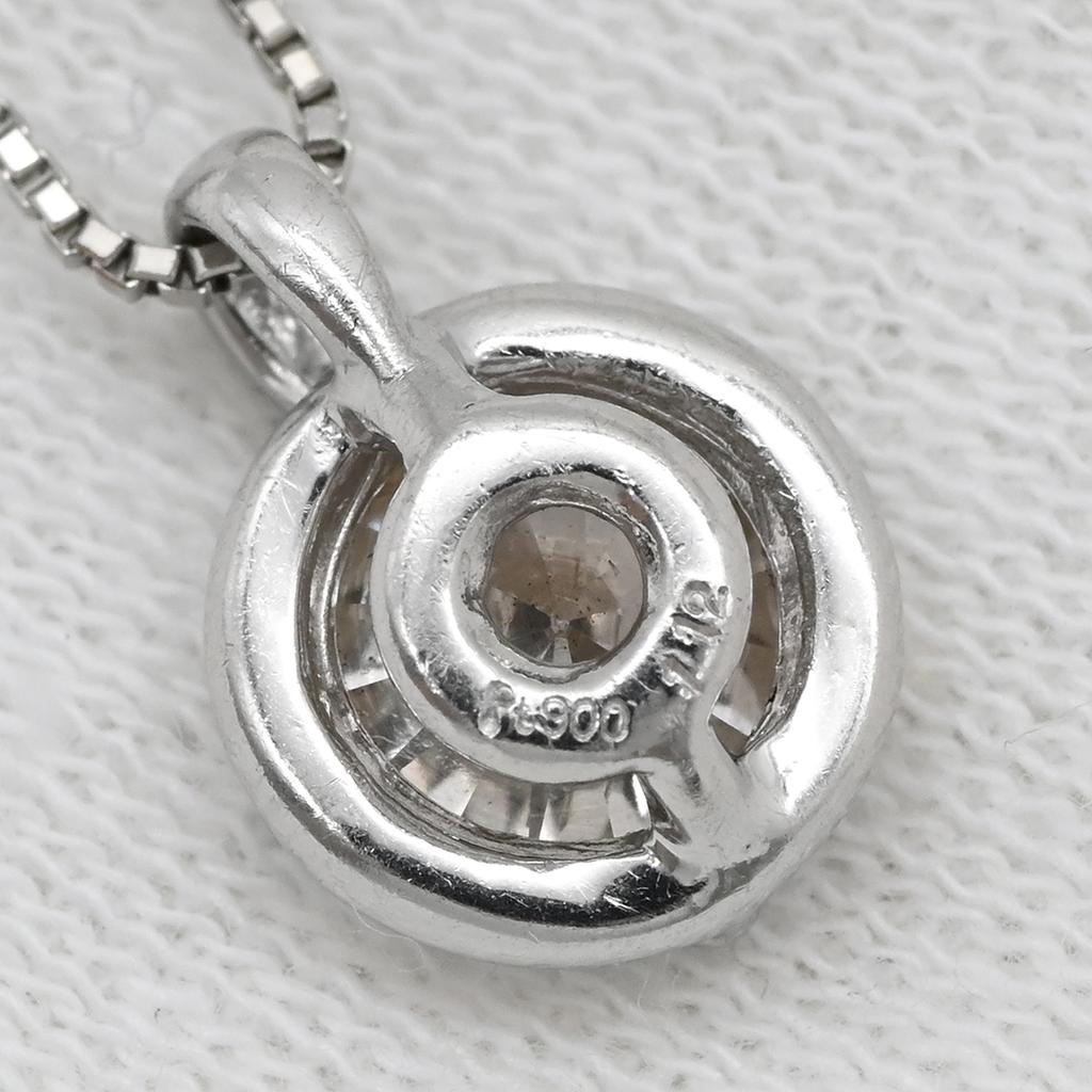 NON BRAND - Solitaire Diamond 1.12ctNecklace Pt900/diamond Array