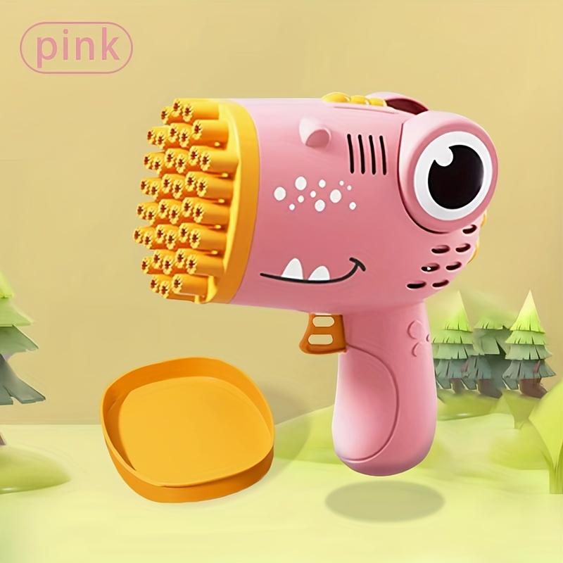 

Устройство для создания пузырей «Динозавр» — портативный аксессуар для игр на открытом воздухе с несколькими отверстиями, раствор в комплект не входит розовый