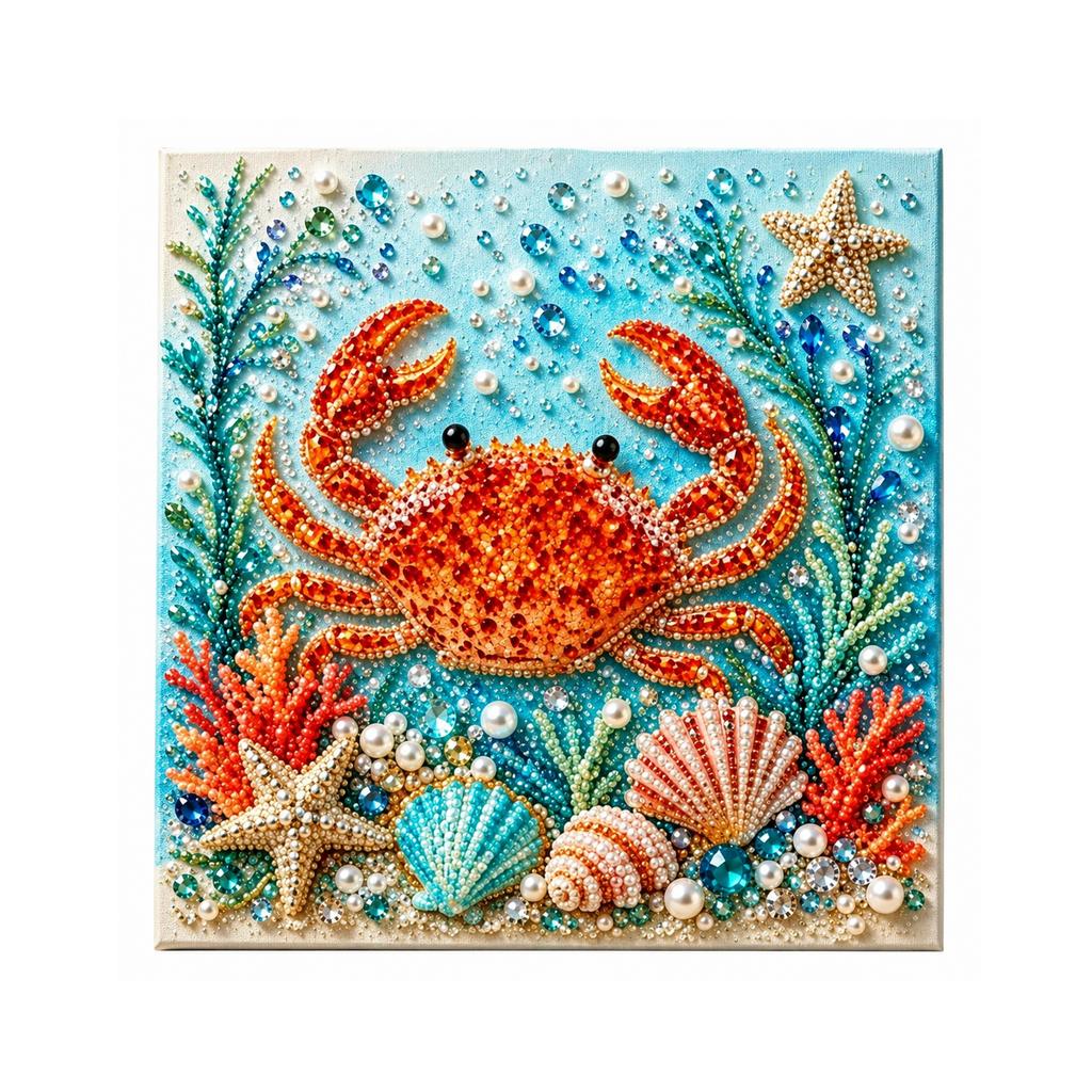 Ocean-themed Pearl Art DIY Set - Octopus, Ocean Tranquility and Joy, Parent-Child Interaction, Other Toys