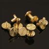 10Pcs Premium Brass Sunflower Screws 10x4x4mm Sturdy Flat Rivets Easy Use Eco Friendly for Belt Harness Nail Book Luggage Craft