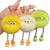 Non-Toxic Cute Big Eyes Plush Toys Keychain Cartoon Briquettes Keychain Briquettes Car Keychain Pendant Korean Plush School Bag Pendant