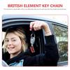 HOLIDYOYO Set of 4 Bus Model Keychains, Alloy London Telephone Booth and Double-Decker Bus Bag Charms, Unisex Keychain Pendants, 4.17" x 0.91" x 0.51"