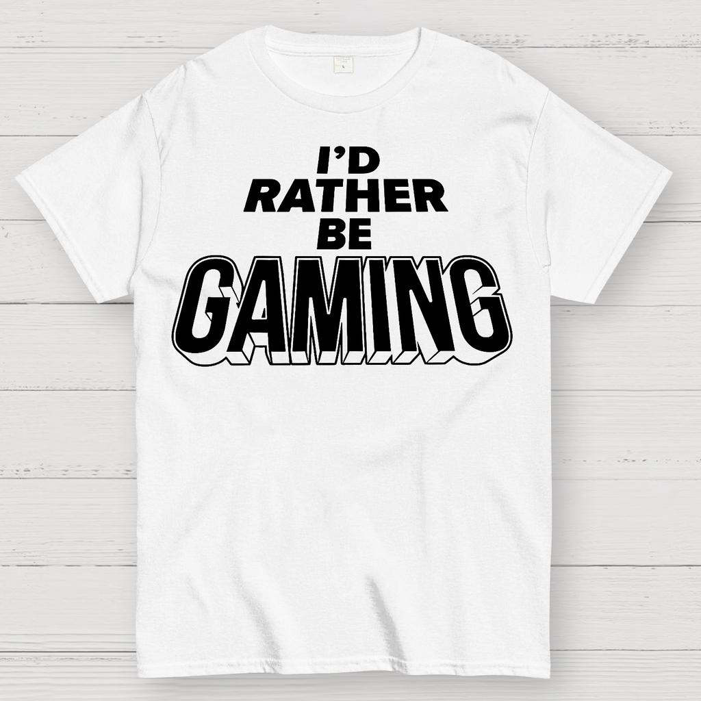 I'd Rather Be Gaming Cotton Summer Casual Cool Loose T-Shirt