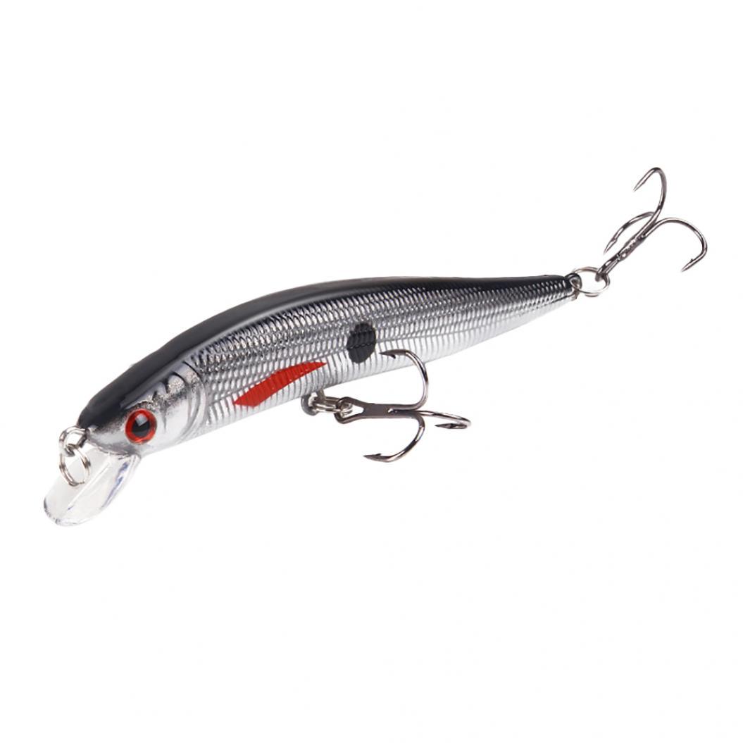 10 Esche Da Pesca Affondanti HENGJIA – Minnow 8cm 9g, Ami In Acciaio, Per Trota, Persico, Luccio