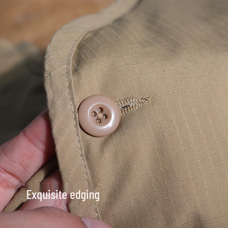 2025 Herren Retro M65 Militär Wasserdicht Gesteppt Baumwolle Arbeitsjacke - Kragenlos & Winterfest