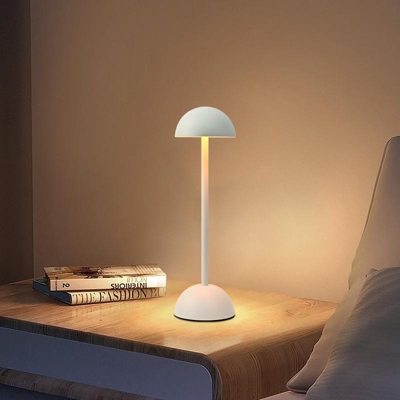 Mushroom Desk Lamp Tall Metal Desk Lamp Bar Clear Bar USB Charging Touch Desk Lamp Bedside Ambient Light