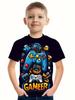 T-Shirts for Boys Short Sleeve 3D Gamepad Print Kids Summer Clothes Casual Fashion O-Neck Boys Tshirt Tops Children's Clothing