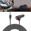 Power Cable 16.4 Feet 12V to 24V Replacement   Dish   with Red Copper Material   for Cars Trucks Buses Boats