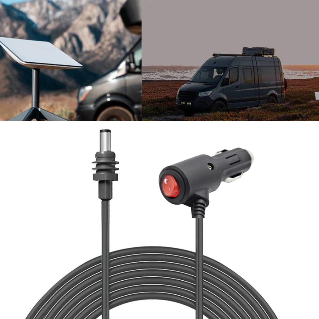 Power Cable 16.4 Feet 12V to 24V Replacement Dish with Red Copper Material for Cars Trucks Buses Boats