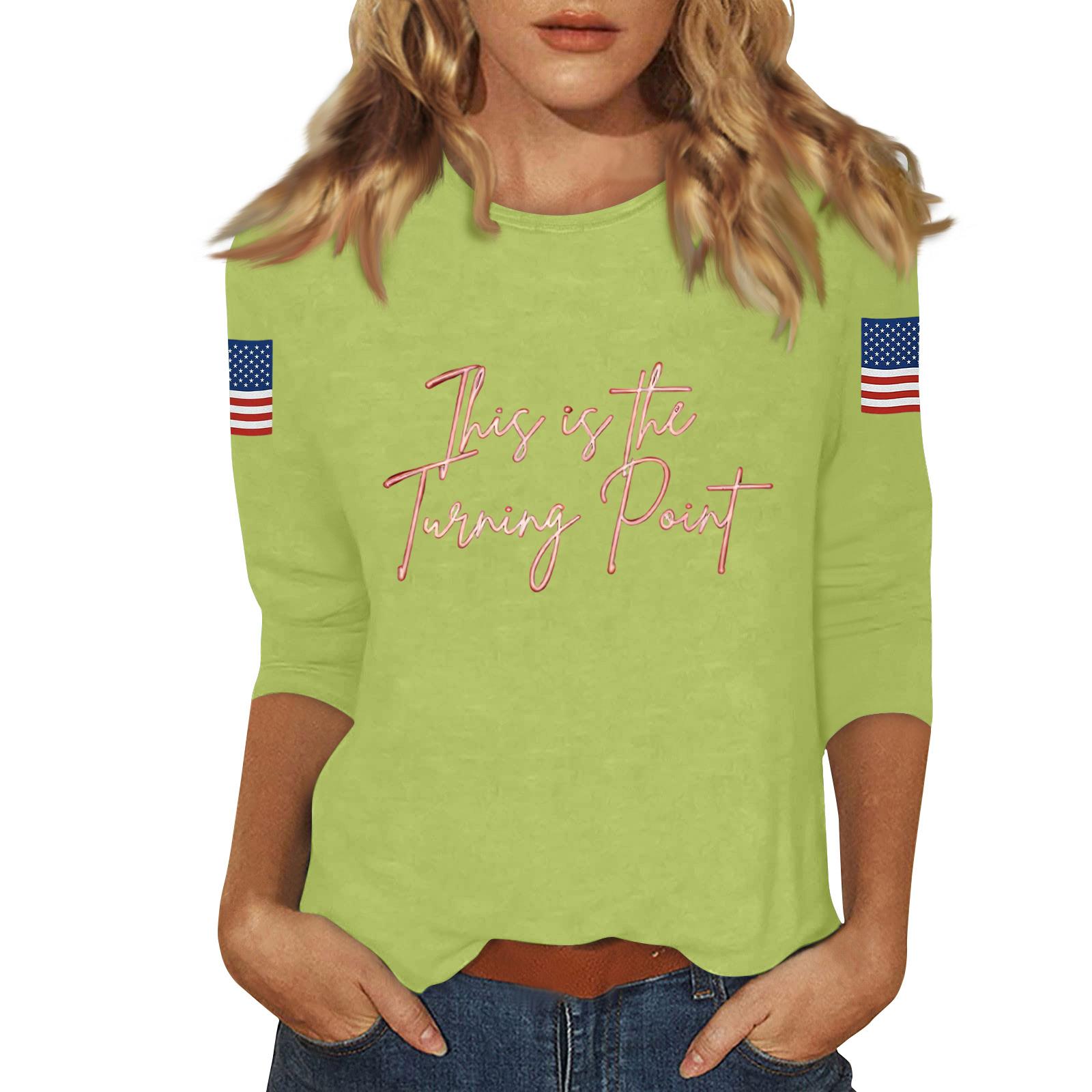 

Women s Casual Fashionable Sexy Comfortable Neck Three-Quarter Sleeve Top XL