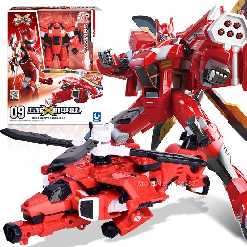 ABS Mini Force Deformation Robot To Car Toys Action Figures Mini Force X Simulation Car Airplane Mini Agent Toy