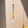 1pc Colorful Crystal Sun Catcher Rainbow Maker Prism with Hanging Chain for Thanksgiving Home Decoration