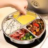 Stainless Steel Divided Steamer Basket with 46085 Grids Multi-Functional Stackable Steamer for Food Vegetables Rust-Resistant Easy-Clean Split Dip
