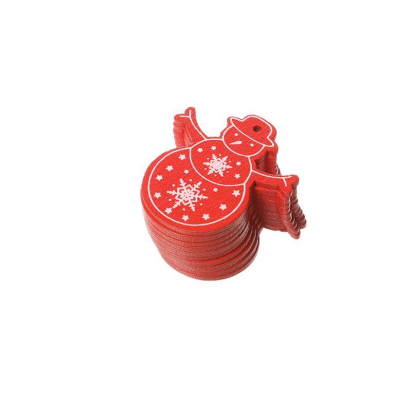 10pcs Christmas 5cm Tree Wooden Decor Xmas Home Hanging Ornaments Pendants Gift