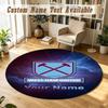 Round Rug Custom NameWest Ham United FC Pattern Non Slip Carpet Home Floor Decor