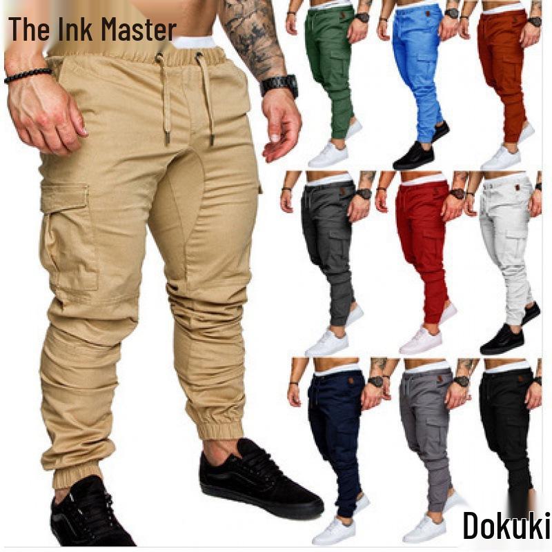 Men's Casual Multi-Pocket Workwear Long Pants - Woven Fabric