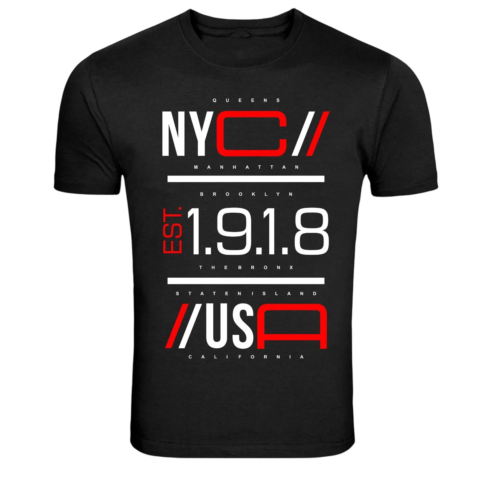 NYC USA 1918 New York Boroughs Urban Graphic T-Shirt XXXL