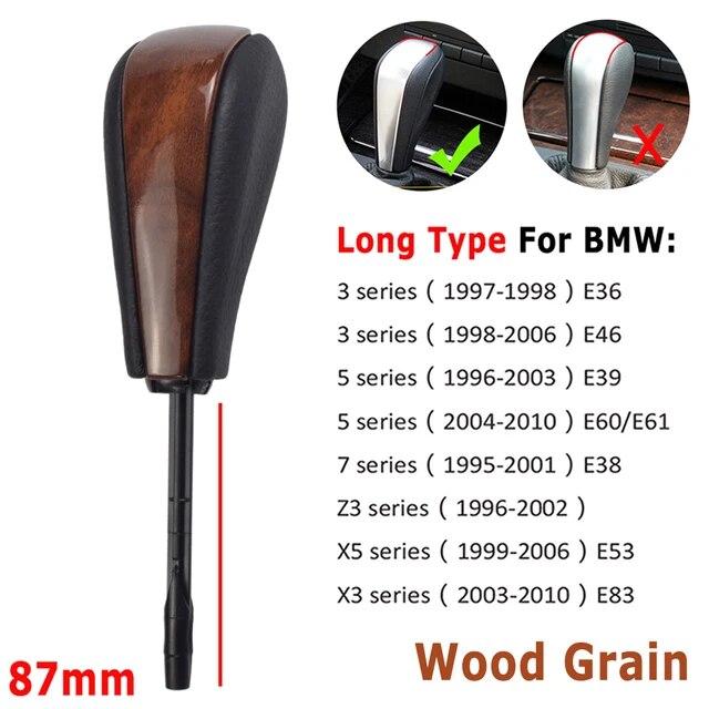 For BMW E39 E46 E53 E60 E61 E63 E64 E83 E81 E82 E87 E90 E91 E92 Original Quality Car Automatic Gear Shift Knob ABS Leather