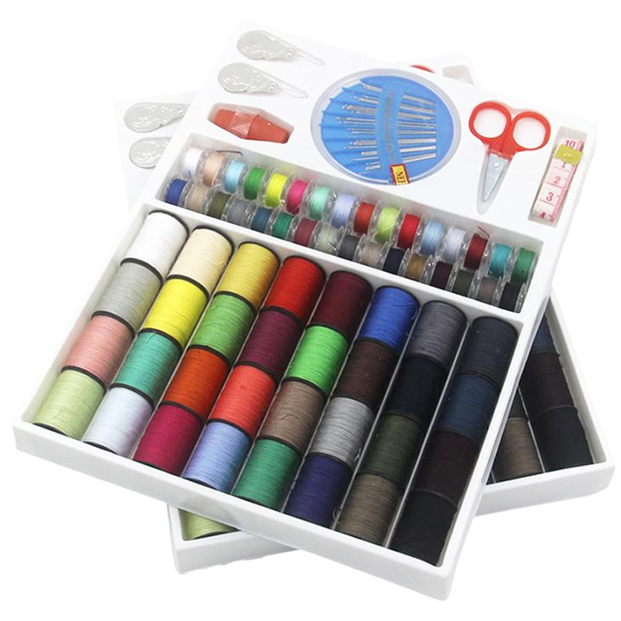 1Set Sewing Thread Set Household Sewing Kit with Scissors Crochet Hook Sewing Needle Tape Measure DIY Handmade Craft Accessories