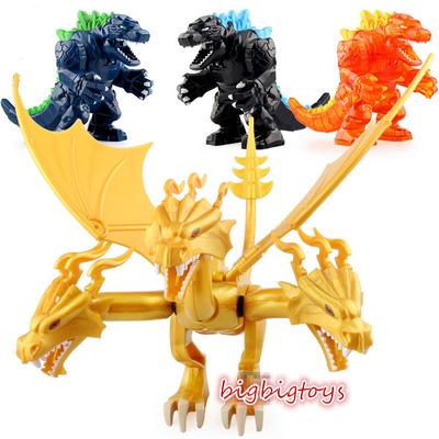 TopLovely Godzilla Building Blocks Bricks Toys Like Monster King Ghidorah Godzilla Figure GXL047-050