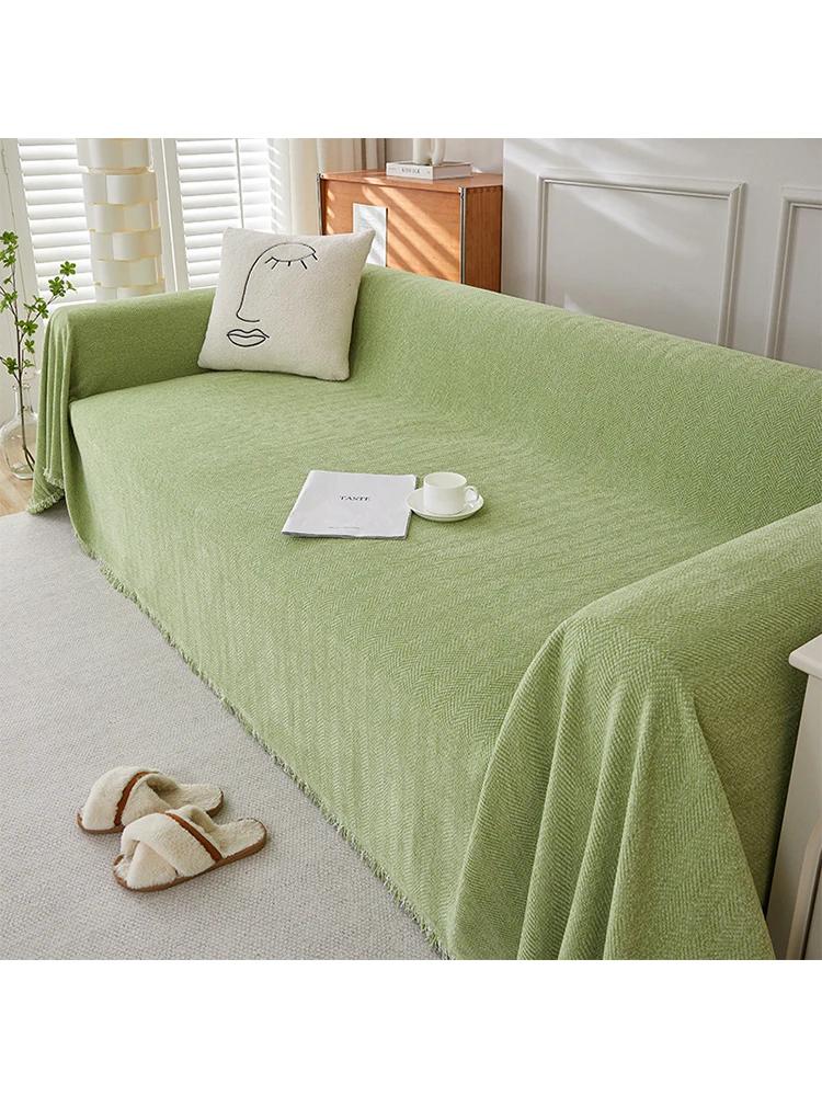 

Tassel Throw Blanket Four Season Sofa Cover Dust Anti-cat Scratch Protection Cover Sofa Blanket Carpet Travel Rug Tassels 180x130cm