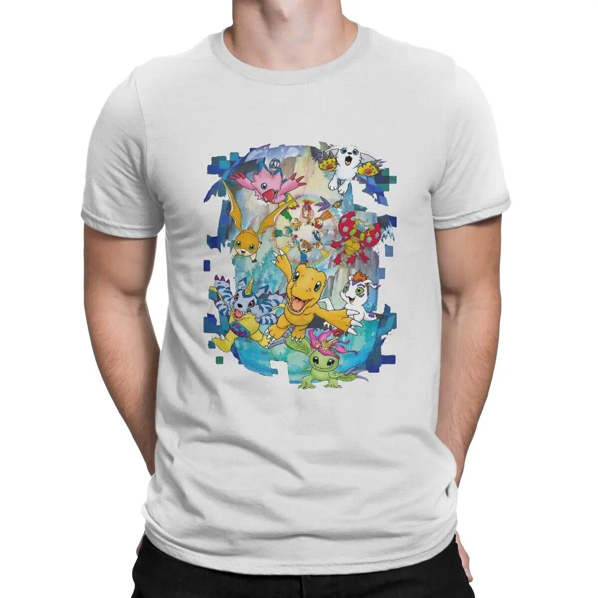 

Футболка унісекс із пригодами та натхненням з мультфільмом Digimon Adventure Бавовняні топи Новинка з коротким рукавом і круглим вирізом Подарунок на день народження 3XL