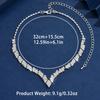 Hete verkoop exquise volle diamanten ketting sieraden, volle diamant licht luxe, elegante en eenvoudige accessoires