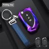 Alloy Car Key Case Cover For Hyundai Hb20 For Santa Fe Ix35 Ix45 For Accent I40 For Solaris Protector Car Accessories Interior
