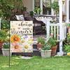 Spring Summer Floral Garden Flag 12x18 Inch Vertical Double Sided Colorful