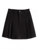 Women's High-Waist Wool Pleated Skirt - Autumn Winter Slim A-line, Anti-Exposure, Casual Short Skirt