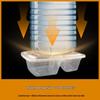 800ml Disposable Dual-Compartment Rectangular Food Container