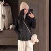 Light and thin ribs cotton clothes, women's winter jacket, slim fit inside, waist tight, thin cotton jacket.