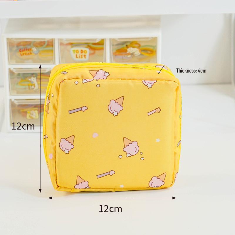 

Portable Cartoon Sanitary Napkin and Makeup Storage Bag 12*12*4cm