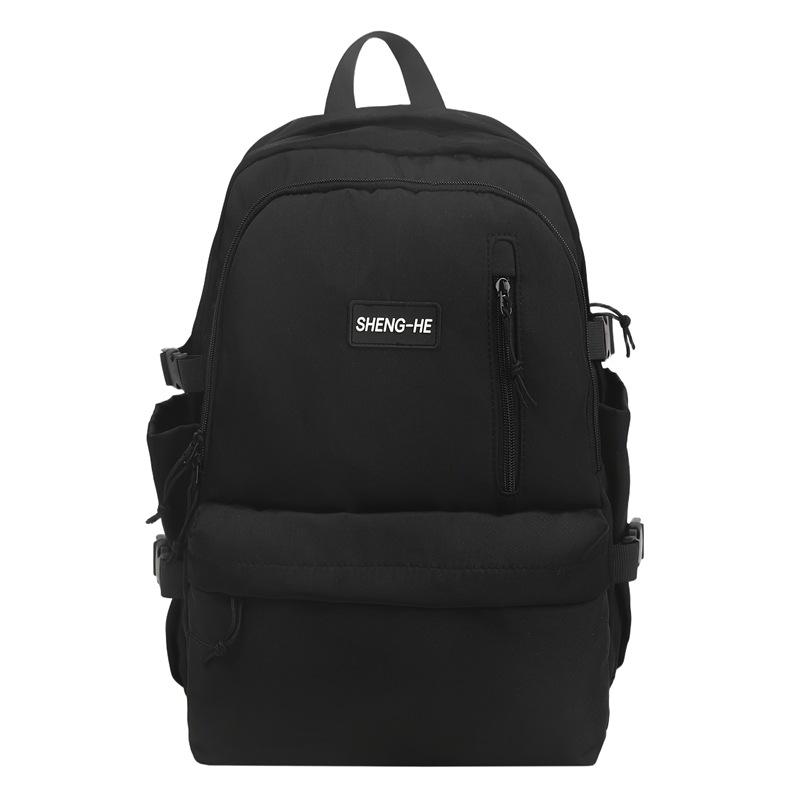 Schoolbag Women's Fashion New Junior High School High School College Student Large Capacity Backpack ins Simple Travel Backpack Men