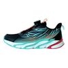 Anta Kids Synthetic Leather Fabric Running Series Fashion Comfortable Low-Top Running Shoes Kids Sneaker Black Fluorescent-Water-Green 312445511R-3