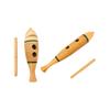 Instrument de Percuție în Formă de Pește pentru Copii, Joc de Ritm cu Bețișor de Lemn, Corp Guiro Nervurat pentru Acasă și Clasă