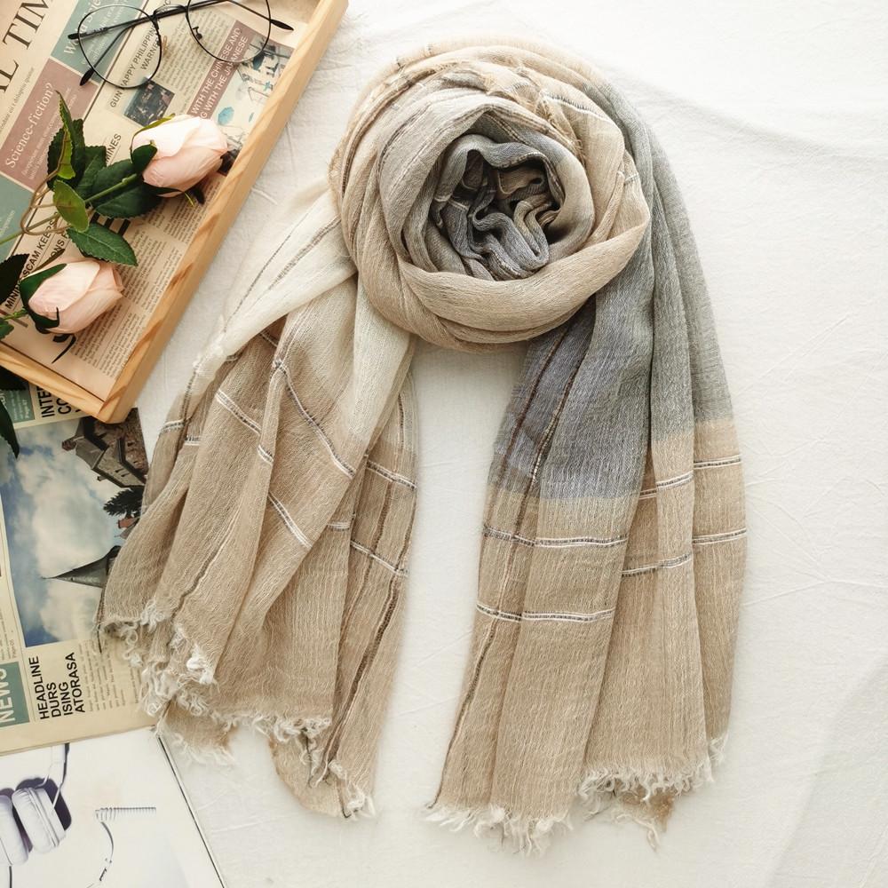 

Тонкий однотонный шерстяной шарф осень-зима теплый ретро грязно окрашенный шарф с рамкой Моранди шаль 205*85cm