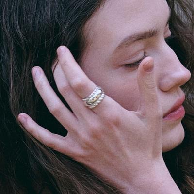 Denu Double Twist Volume Ring_silver