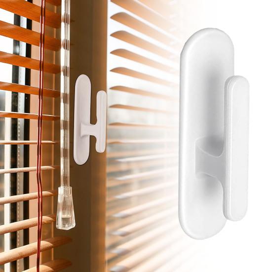 8Pcs/Set Blind Cord Holder Wall Mounted Self Adhesive Plastic Safety No Screw Window Curtain Rope Hook Home Supplies