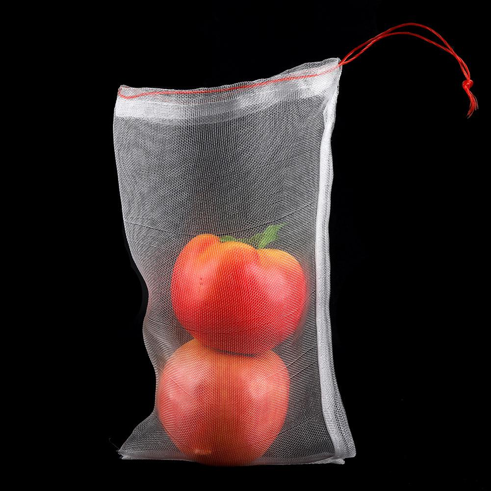 50pcs Plant Fruit Protection Bags Drawstring Mesh Bag Against Insect Pest Garden Tools