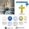 97pc/set Golden Cross Balloon Bouquet Confirmation Celebration Elegant White Decor Perfect for Religious Events Special Occasion