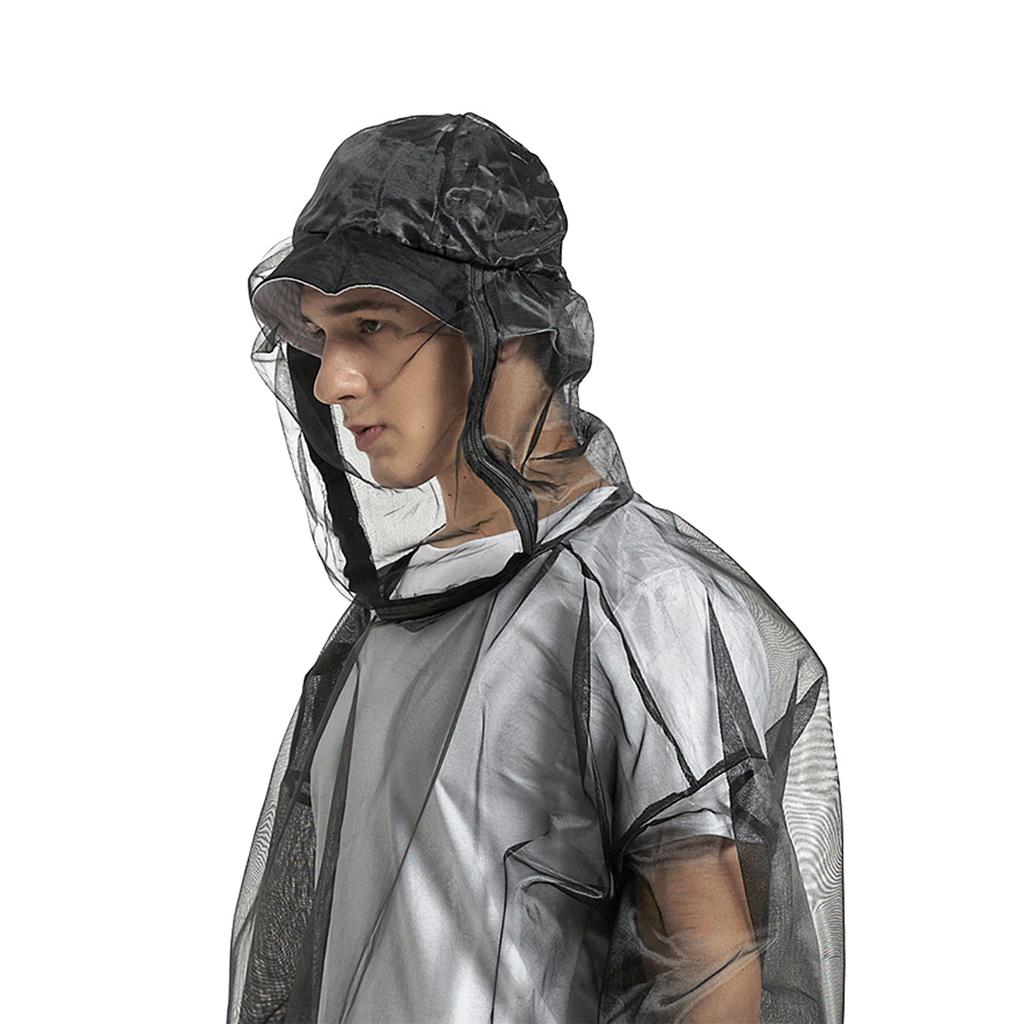 Fiskeklær for menn Utendørs Svart Anti-Plage Drakt for Fotturer Fiske Camping Langermet Skjorte og Bukser