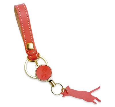 Stylish Cat Leather Keychain with Made In Japan with Himeji Perfect Gift for Cat Cat Cat Cat Day Cat Day Cat Cat Anniversary Gift [meow Cheri] Reel,