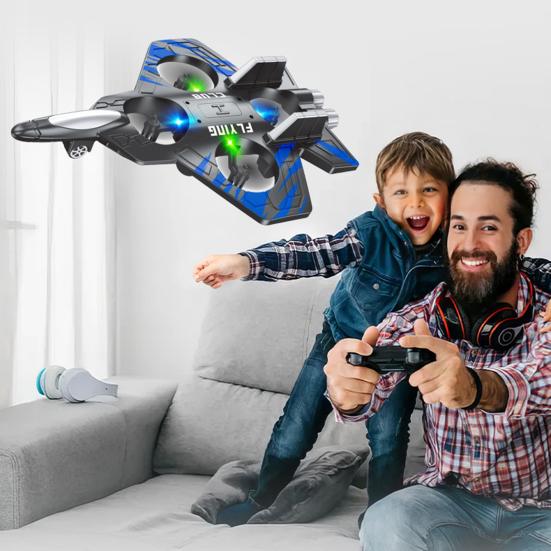 Remote Control Airplane Toy with 360 Degrees Stunt Flip Mini EPP Foam Fighter Jet Model Beginner Kids Adults 2.4Ghz RC Aircraft Toy